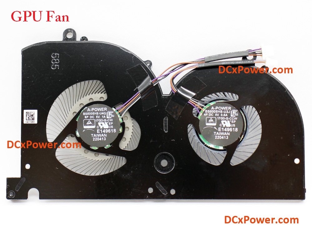 (image for) CPU GPU Fan for MSI MS-17G3 Creator 17 A10SD A10SE A10SF A10SFS A10SGS, GS75 Stealth 10SE 10SF 10SFS 10SGS, WS75 10TK 10TL 10TM Series Laptop System Cooling Left Right Cooler Replacement Asse